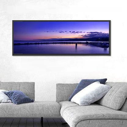 Lake Balaton Twilight Pier Wall Art