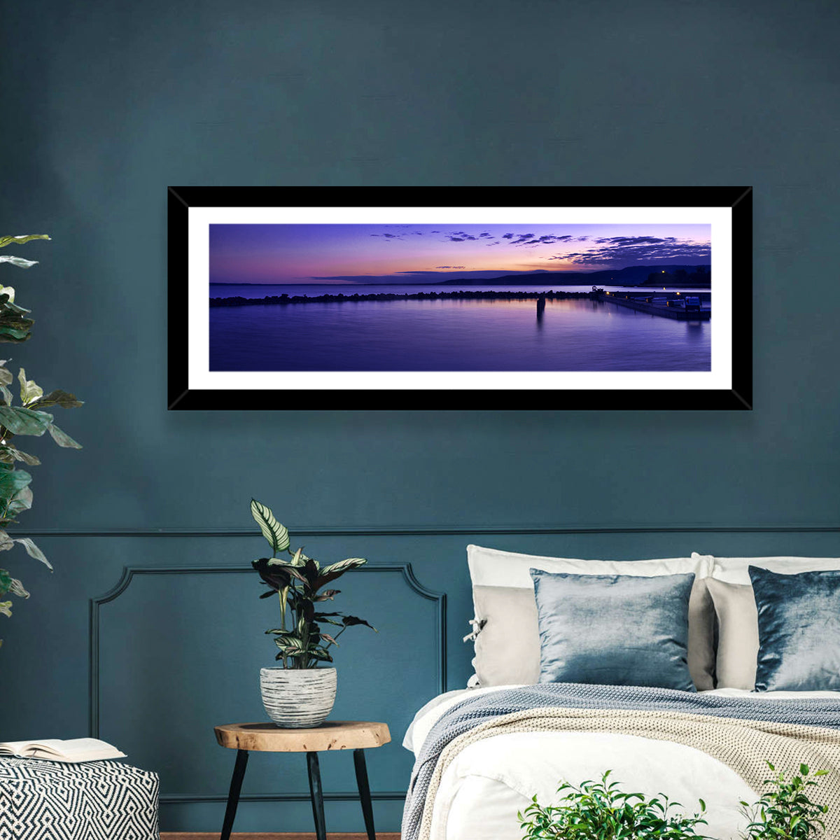 Lake Balaton Twilight Pier Wall Art