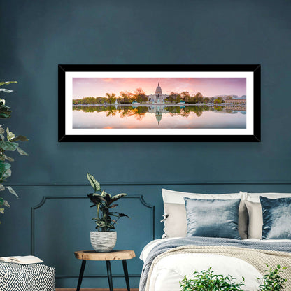 United States Capitol Sunrise Reflection Wall Art