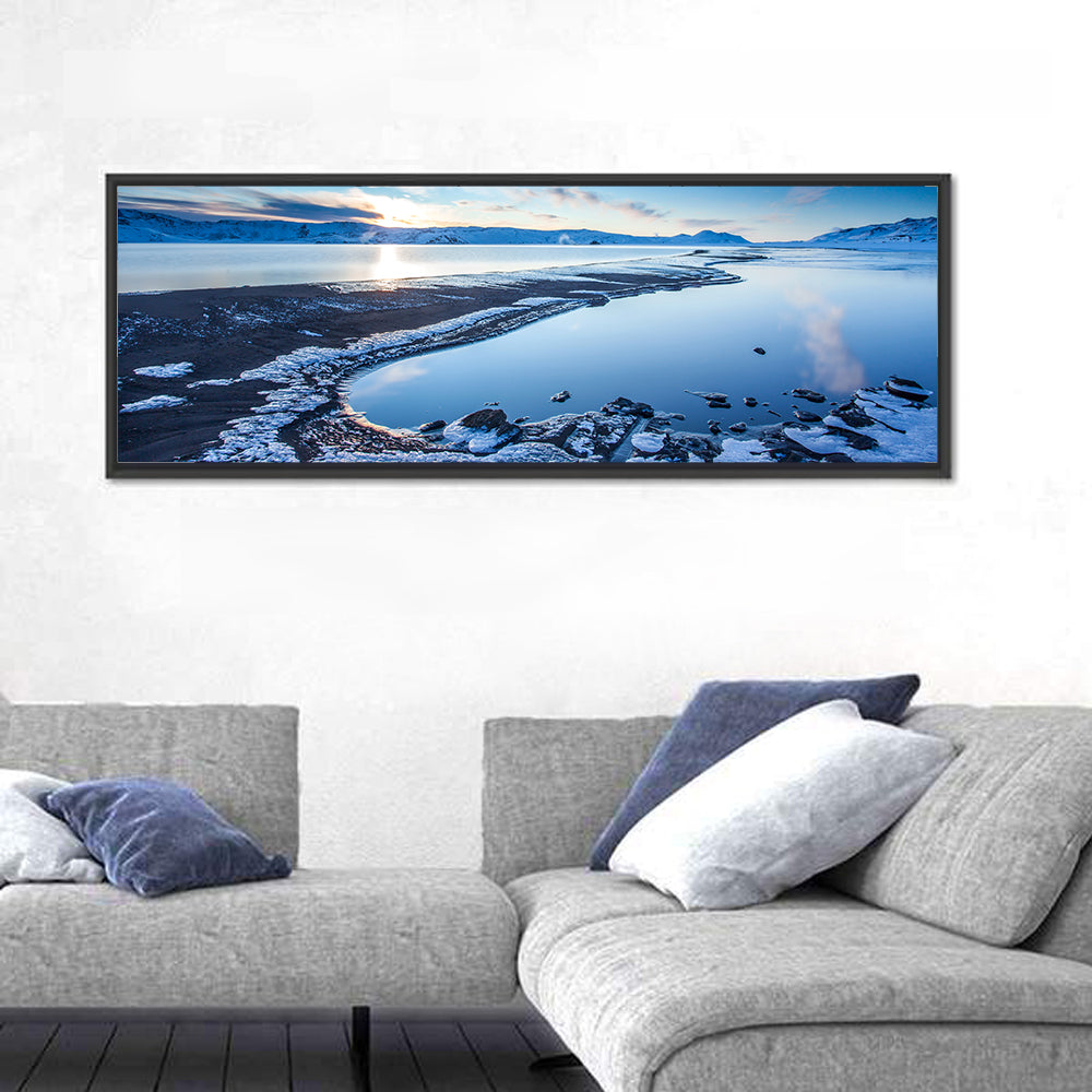 Lake Kleifarvatn Icy Shoreline Wall Art