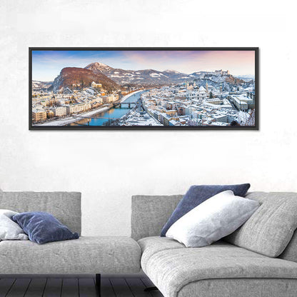 Salzburg Winter Skyline Wall Art