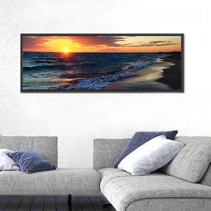 Lake Balkhash Golden Dusk Wall Art