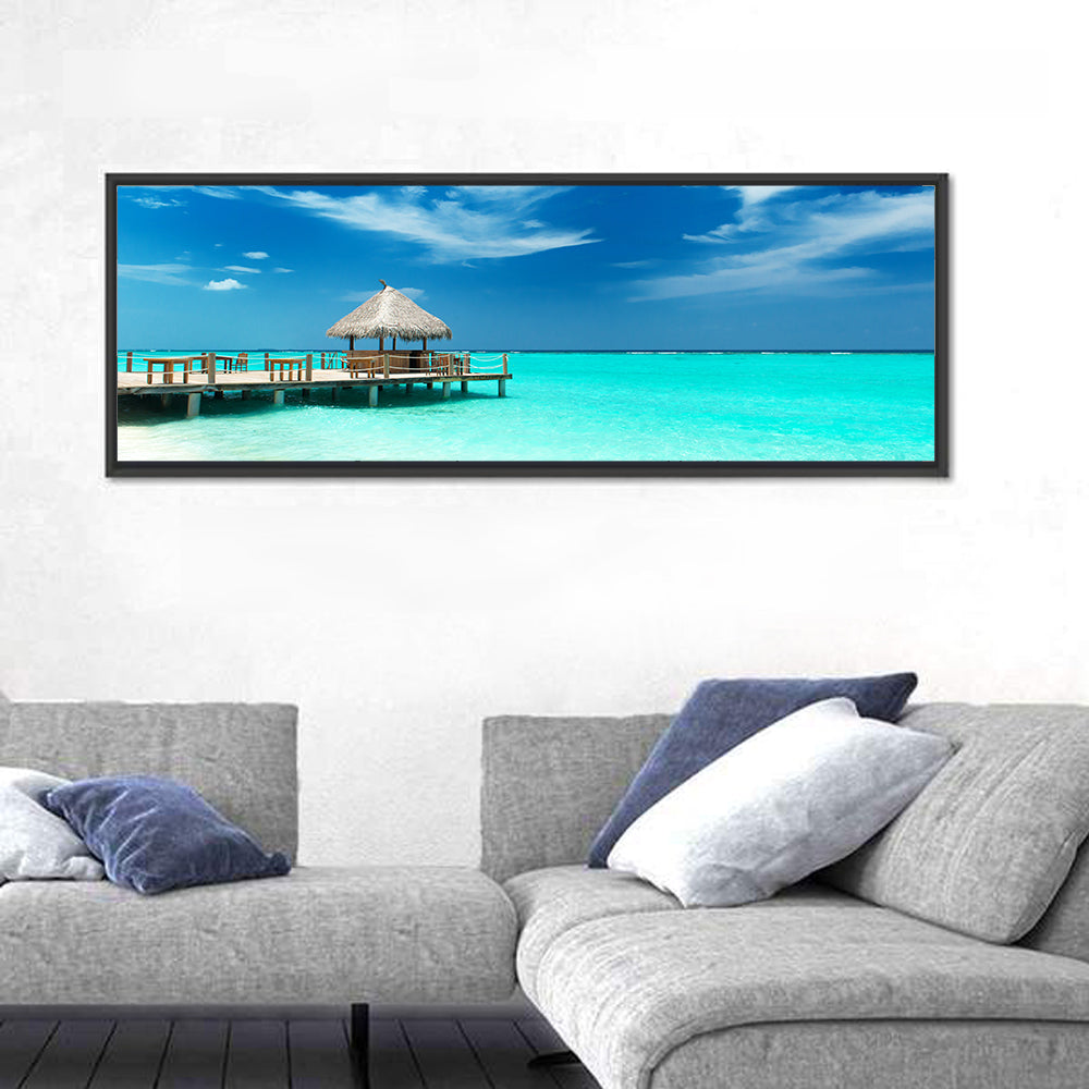 Thatched Beach Bar Pier Wall Art