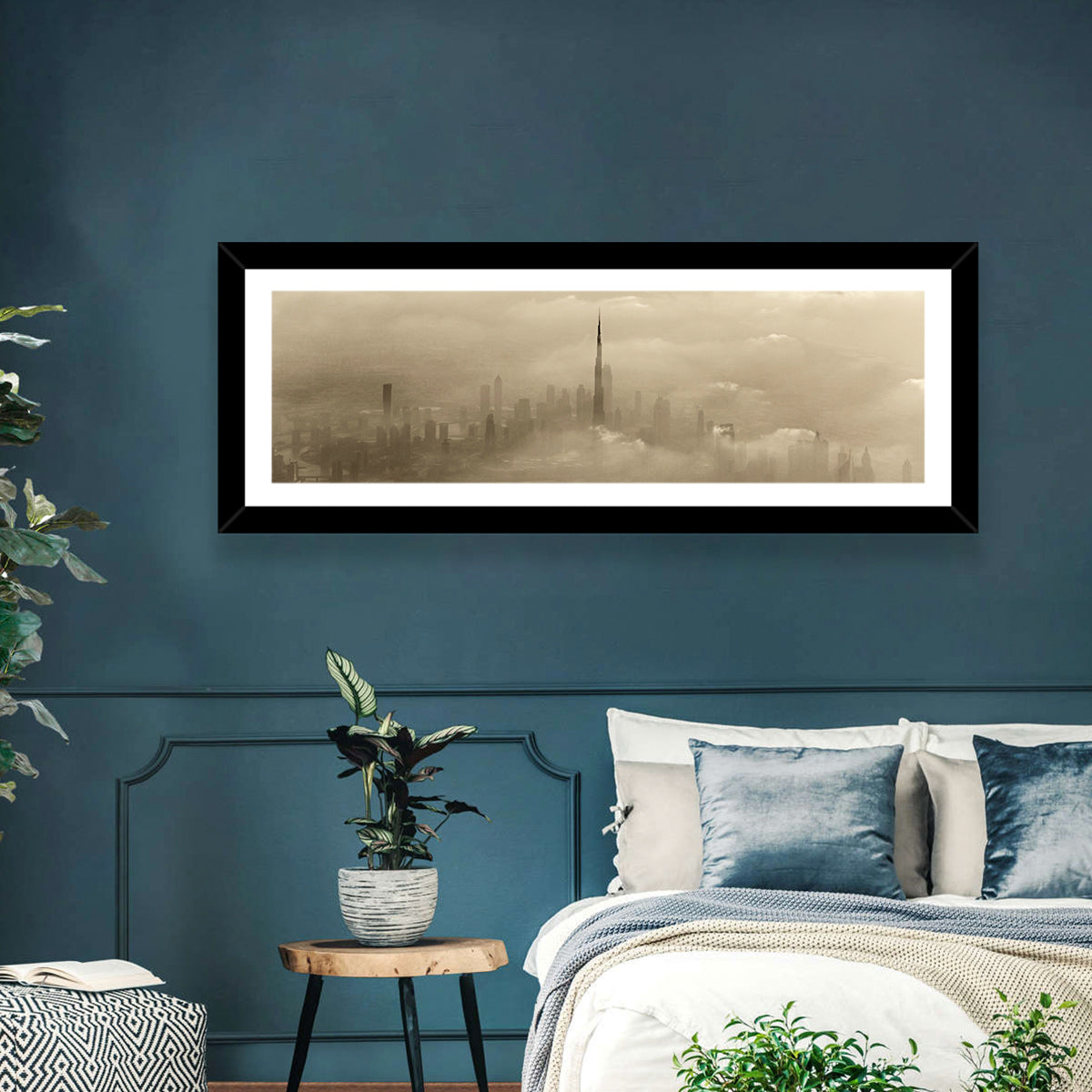 Dubai Haze Over Burj Khalifa Wall Art