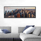 Chicago Skyline at Golden Hour Wall Art