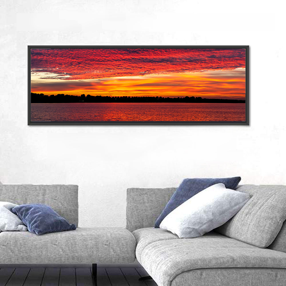 Lake Ijssel Dusk Reflection Wall Art