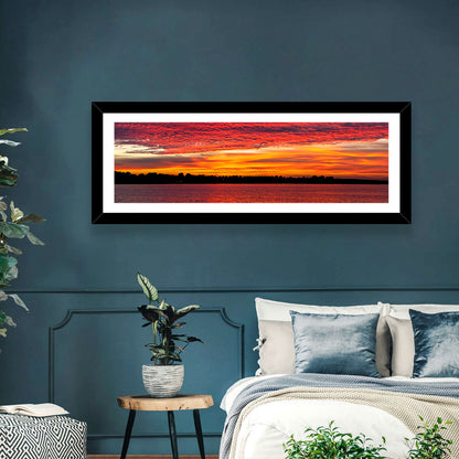 Lake Ijssel Dusk Reflection Wall Art
