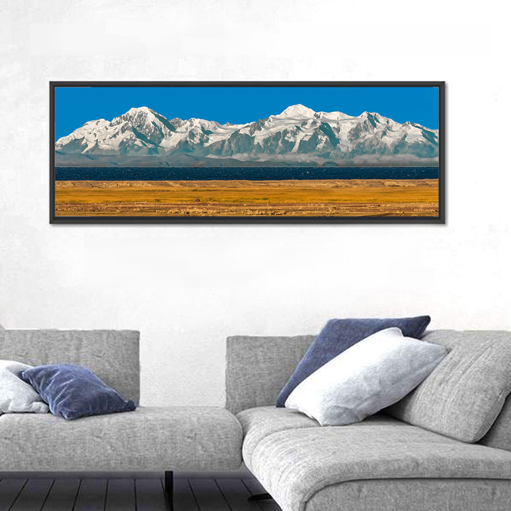 Snow-capped Peaks Over Lake Titicaca Wall Art