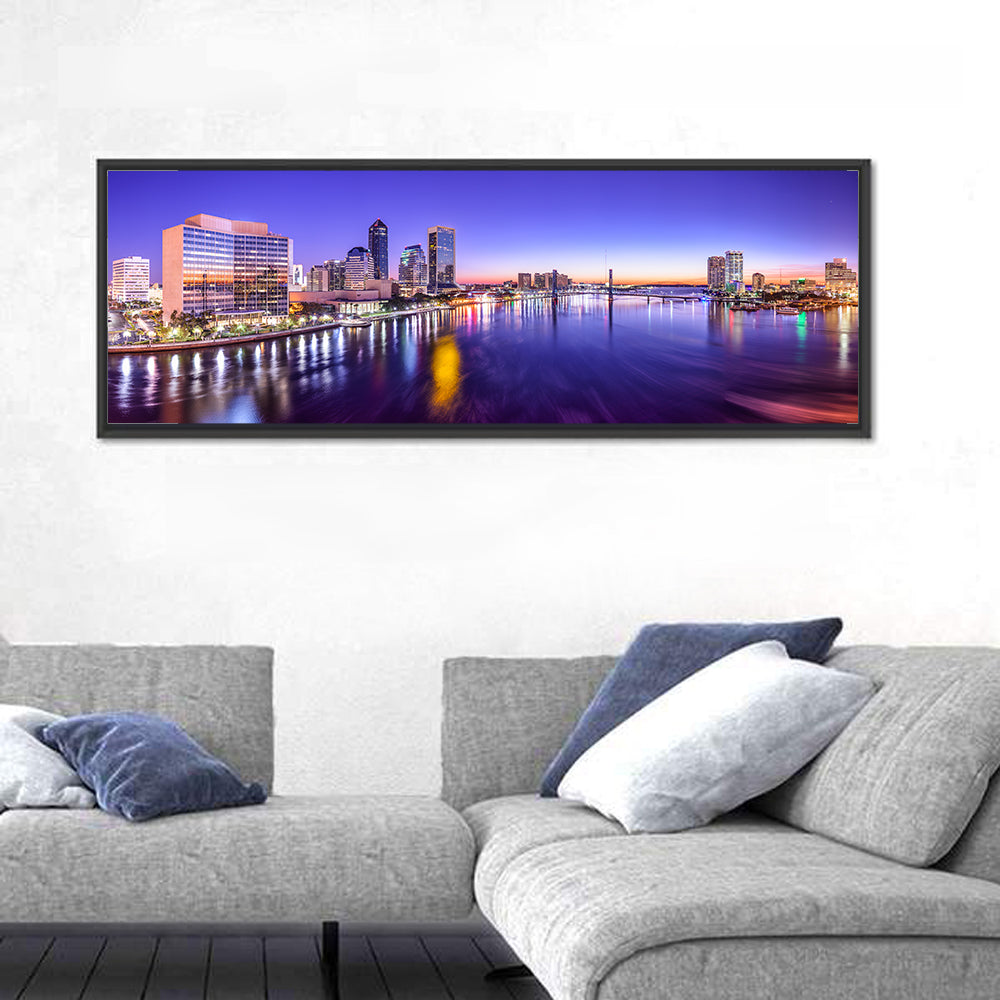 Jacksonville Twilight Skyline Wall Art