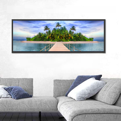Tropical Island Pier Perspective Wall Art