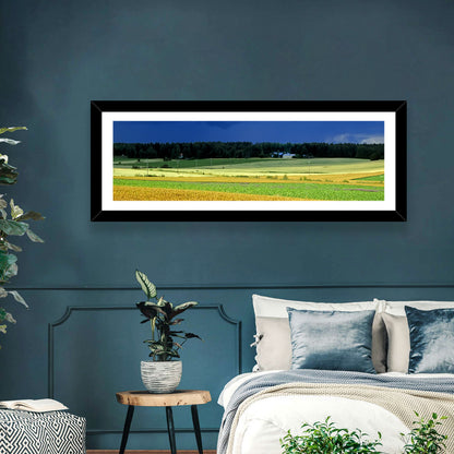 Cornfields Under Stormy Sky Wall Art
