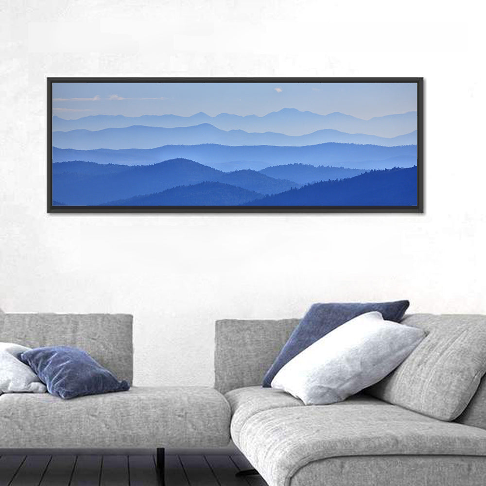 Misty Blue Mountain Valley Wall Art