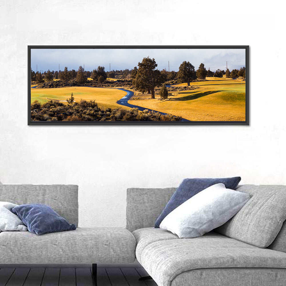 Central Oregon Golf Course with Winding Path Wall Art