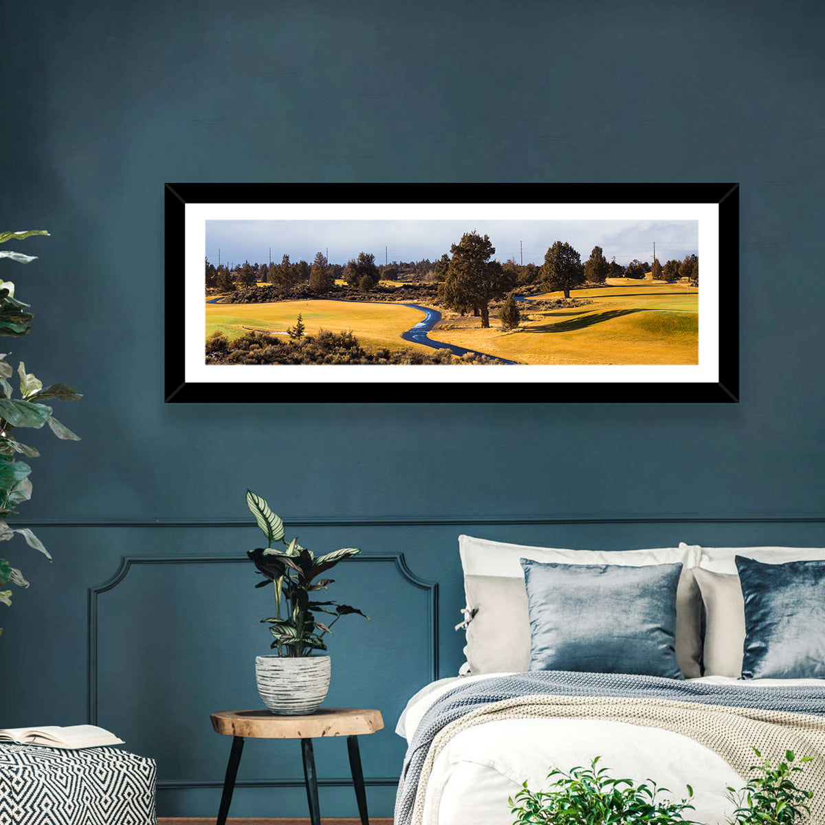 Central Oregon Golf Course with Winding Path Wall Art