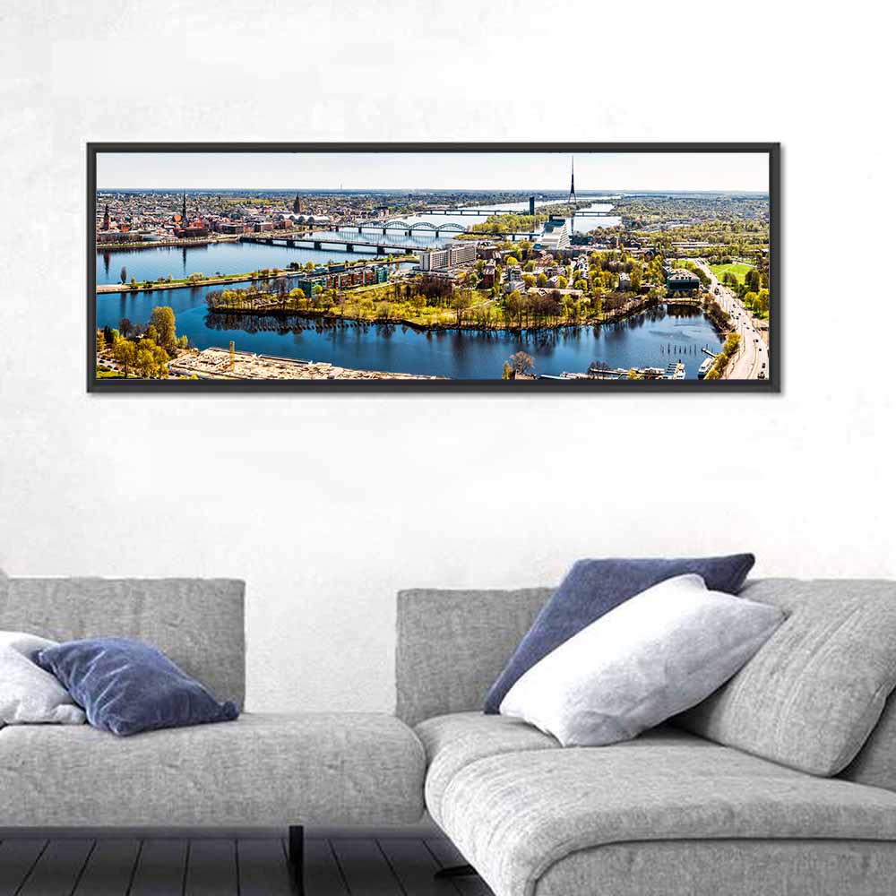 Riga Daugava River View Wall Art