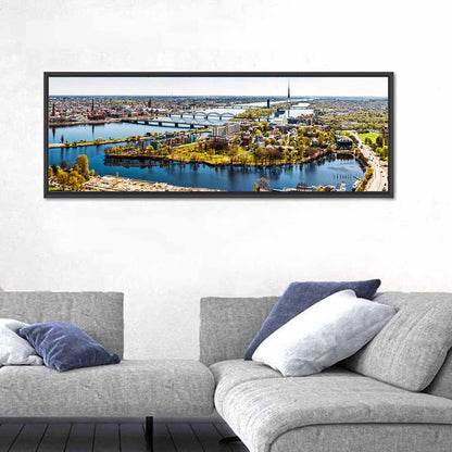 Riga Daugava River View Wall Art