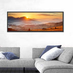 Foggy Mountain Village Wall Art