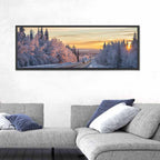Winter Road at Sunset Wall Art