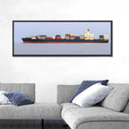 Container Ship on the Ocean Wall Art