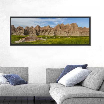 Badlands Meadow and Rock Formations Wall Art