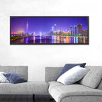 Guangzhou Skyline Night Over Pearl River Wall Art