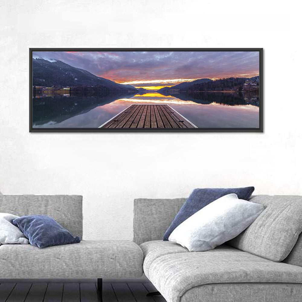Fuschlsee Pier at Sunset Wall Art