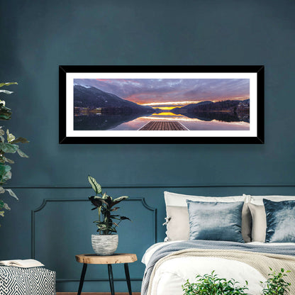 Fuschlsee Pier at Sunset Wall Art