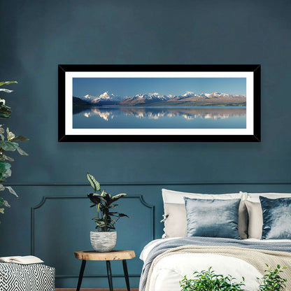Mount Cook Reflection Over Lake Pukaki Wall Art