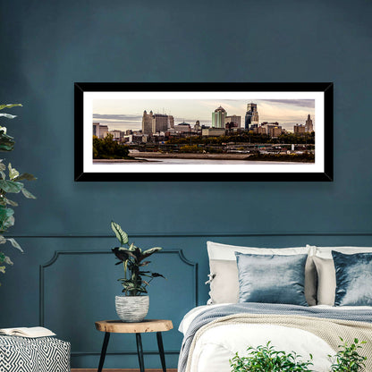 Kansas City Skyline at Dusk Wall Art