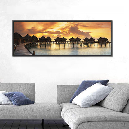 Golden Overwater Villas Wall Art