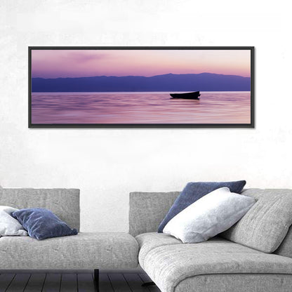 Lavender Lake Ohrid Sunset Wall Art