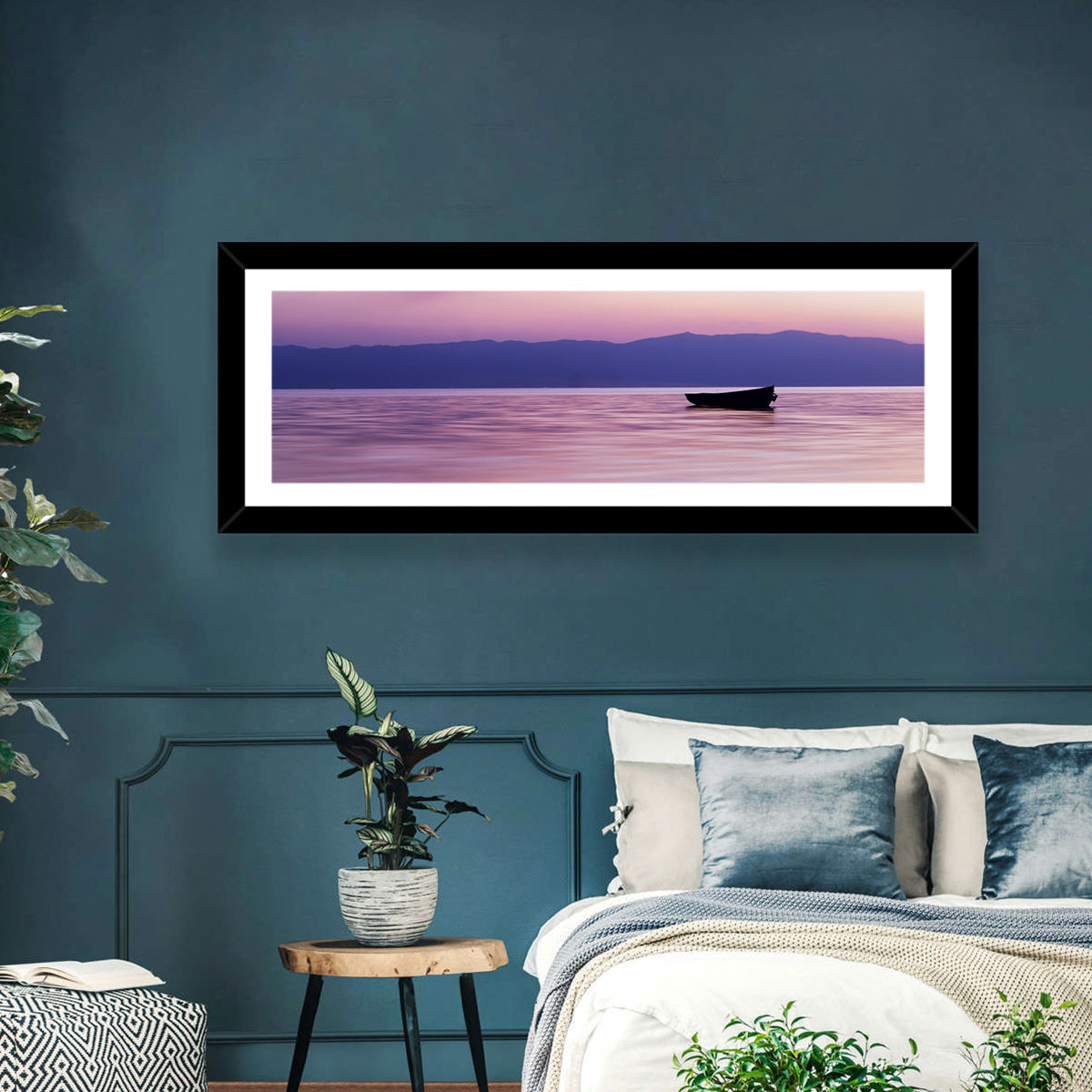 Lavender Lake Ohrid Sunset Wall Art