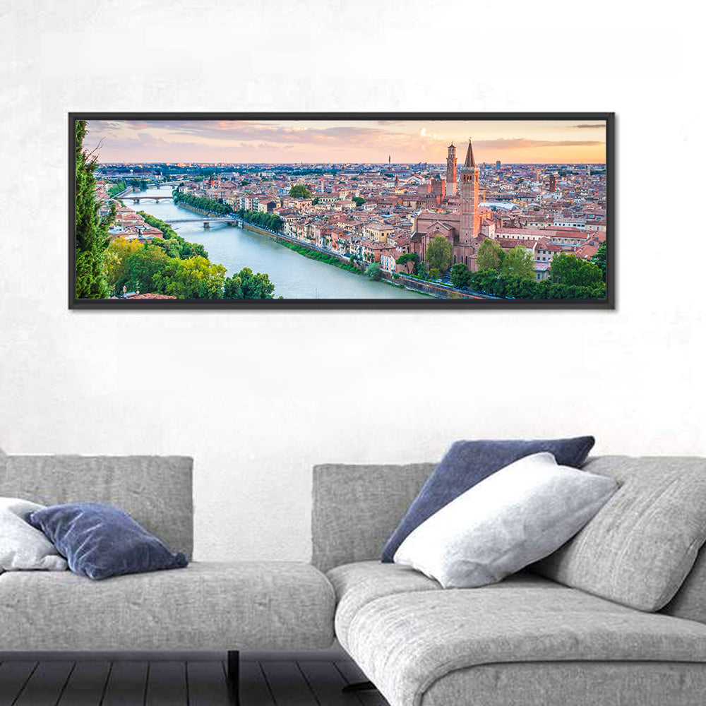 Verona Riverbend at Golden Hour Wall Art