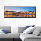 Gamla Stan Night Reflections Wall Art