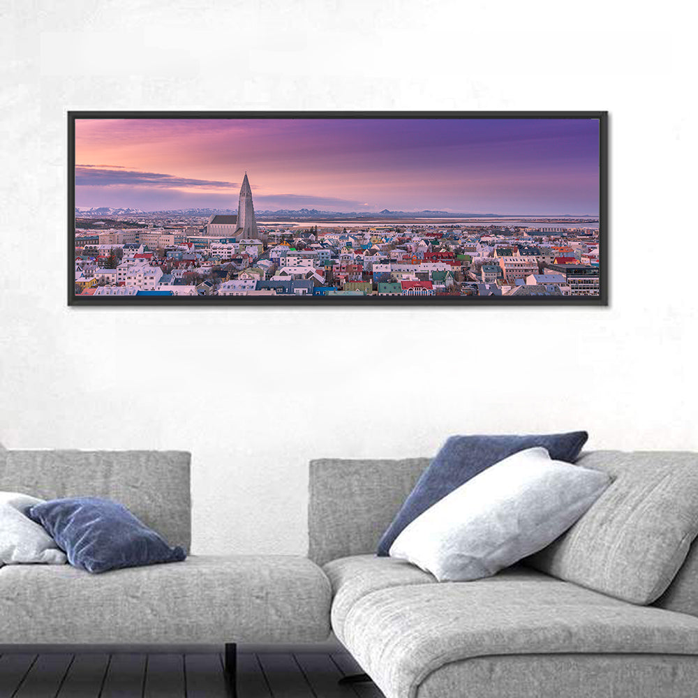 Dawn Over Reykjavik Wall Art