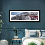Red Train at Landwasser Viaduct Wall Art
