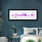 Watercolor Rome Skyline Wall Art