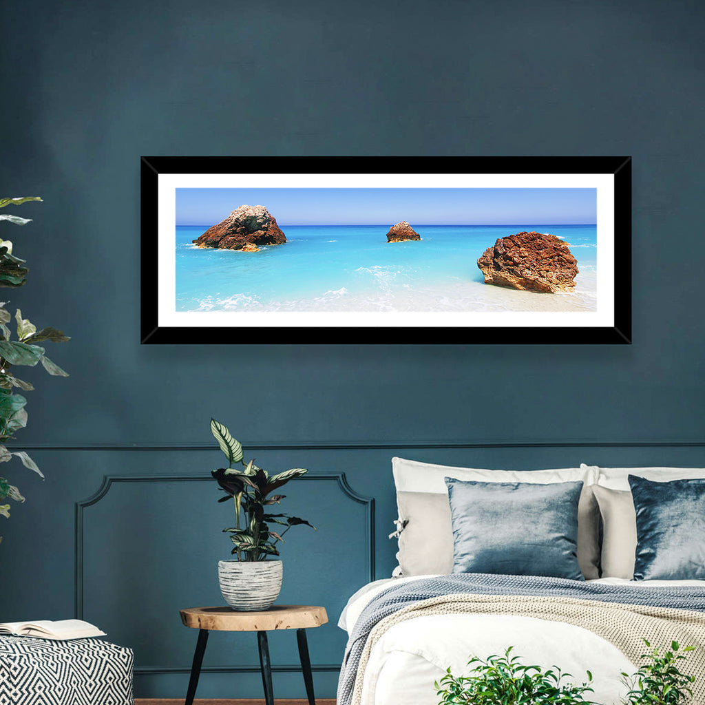 Lefkada Three Rocks Seascape Wall Art