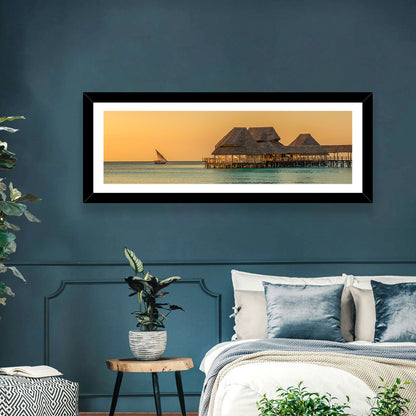 The Rock Restaurant Sunset Wall Art