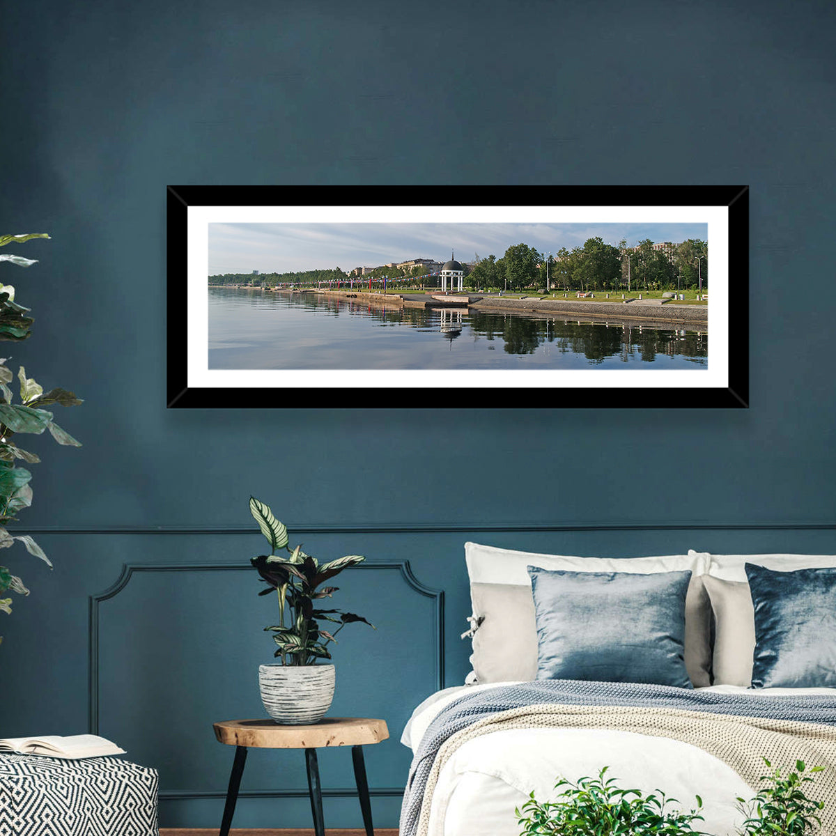 Lake Onega Promenade with Gazebo Wall Art