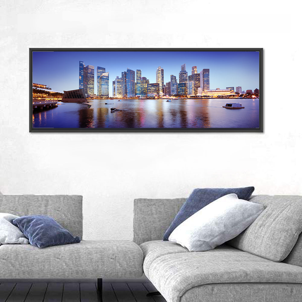 Singapore Marina Bay Skyline at Twilight Wall Art