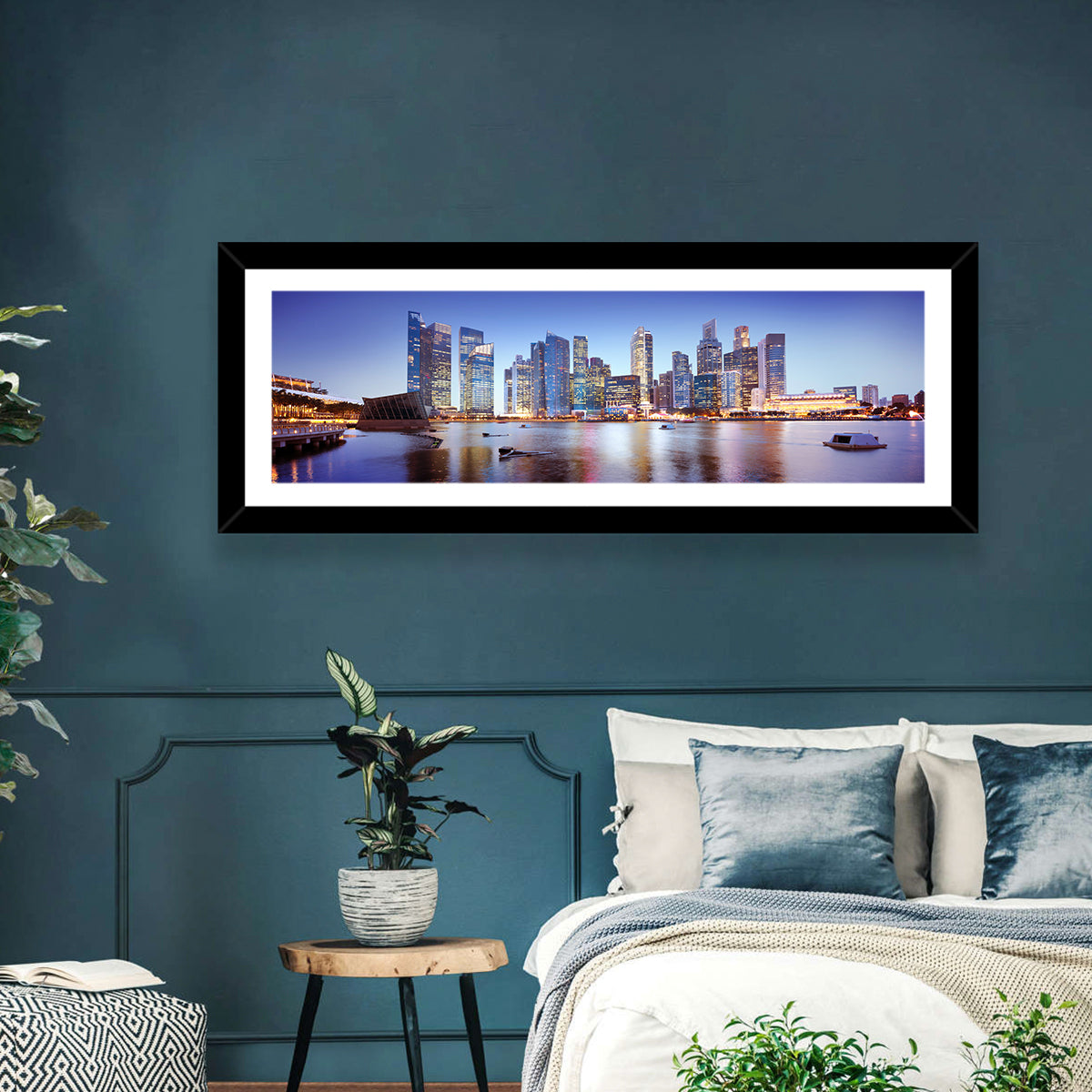 Singapore Marina Bay Skyline at Twilight Wall Art