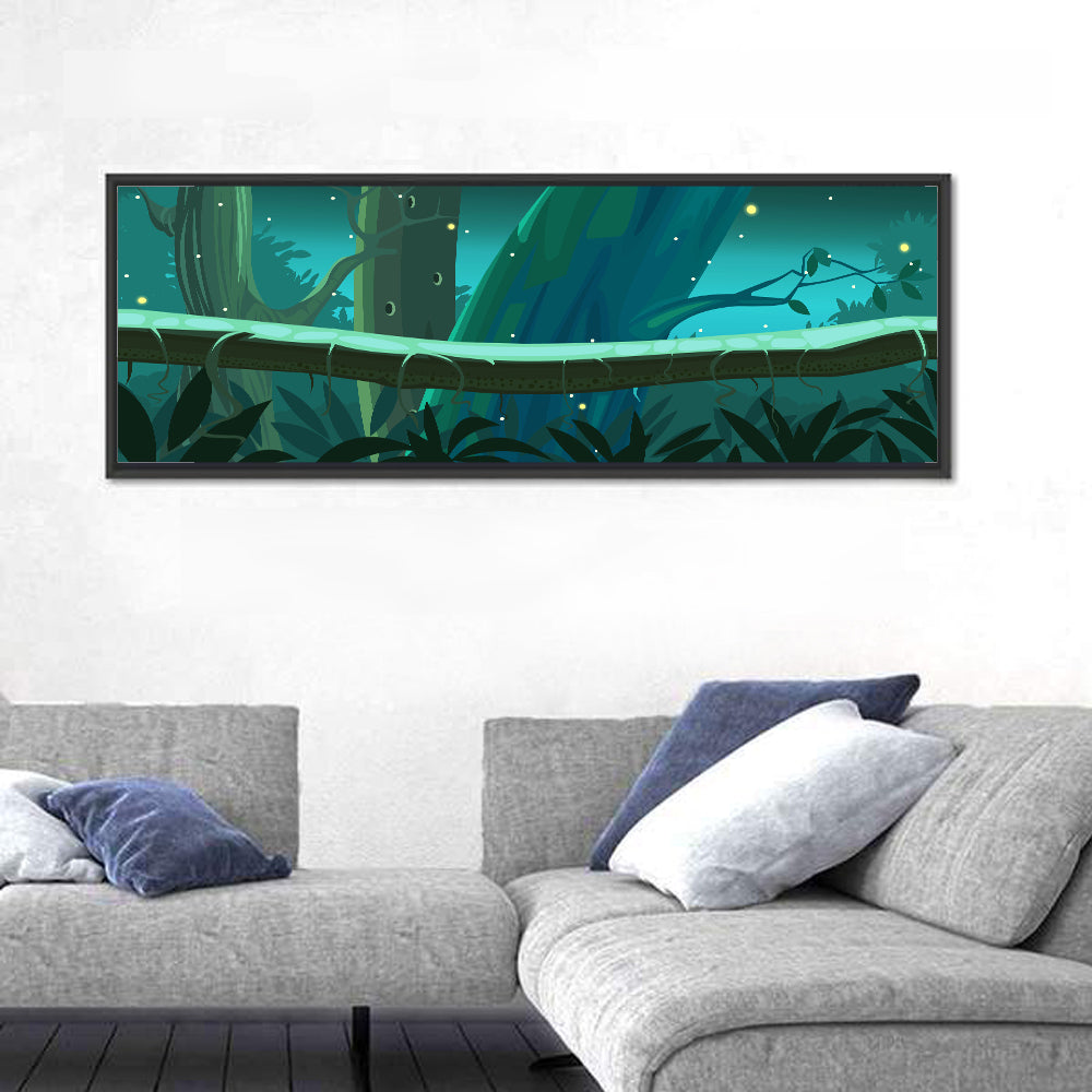 Digital Jungle Night Wall Art