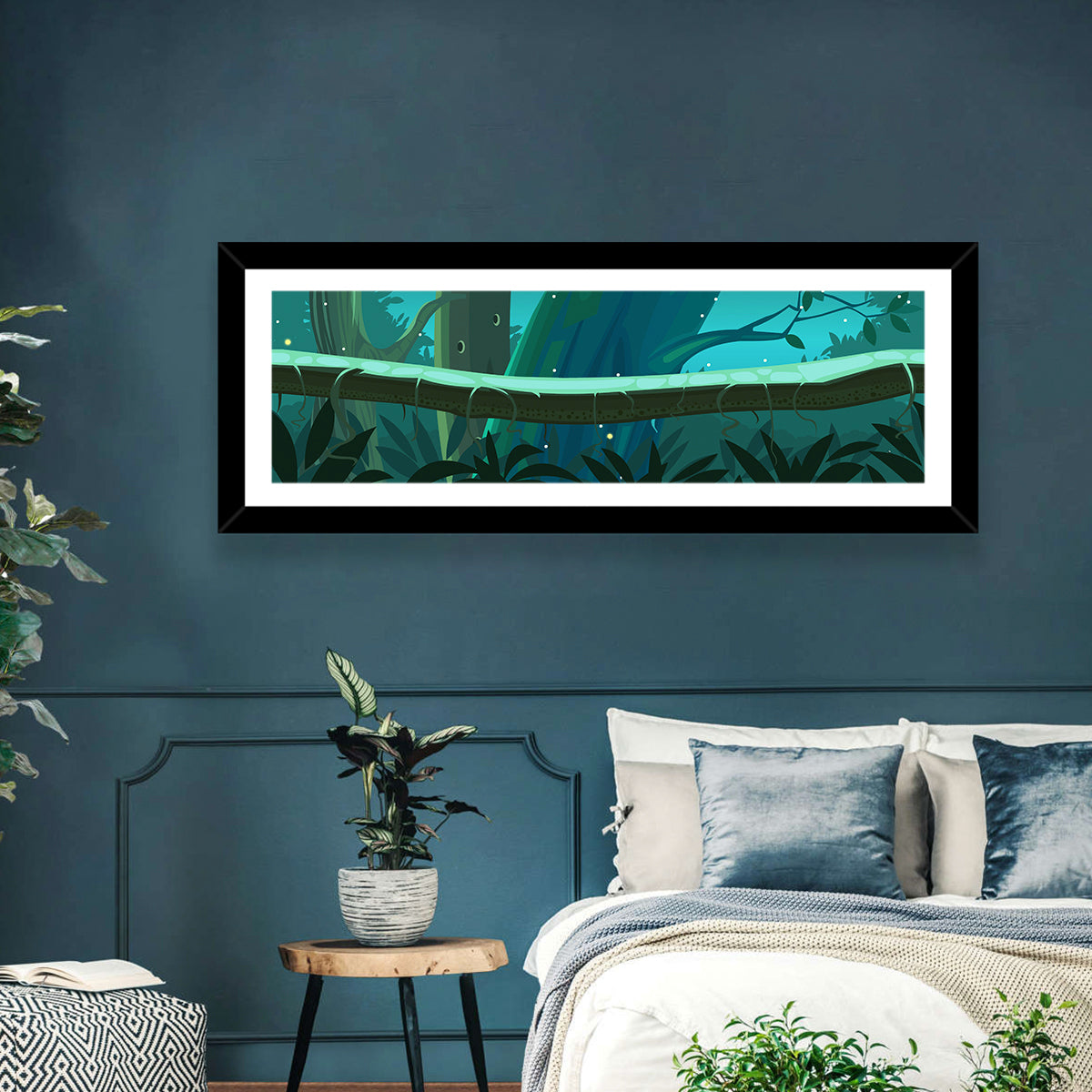 Digital Jungle Night Wall Art