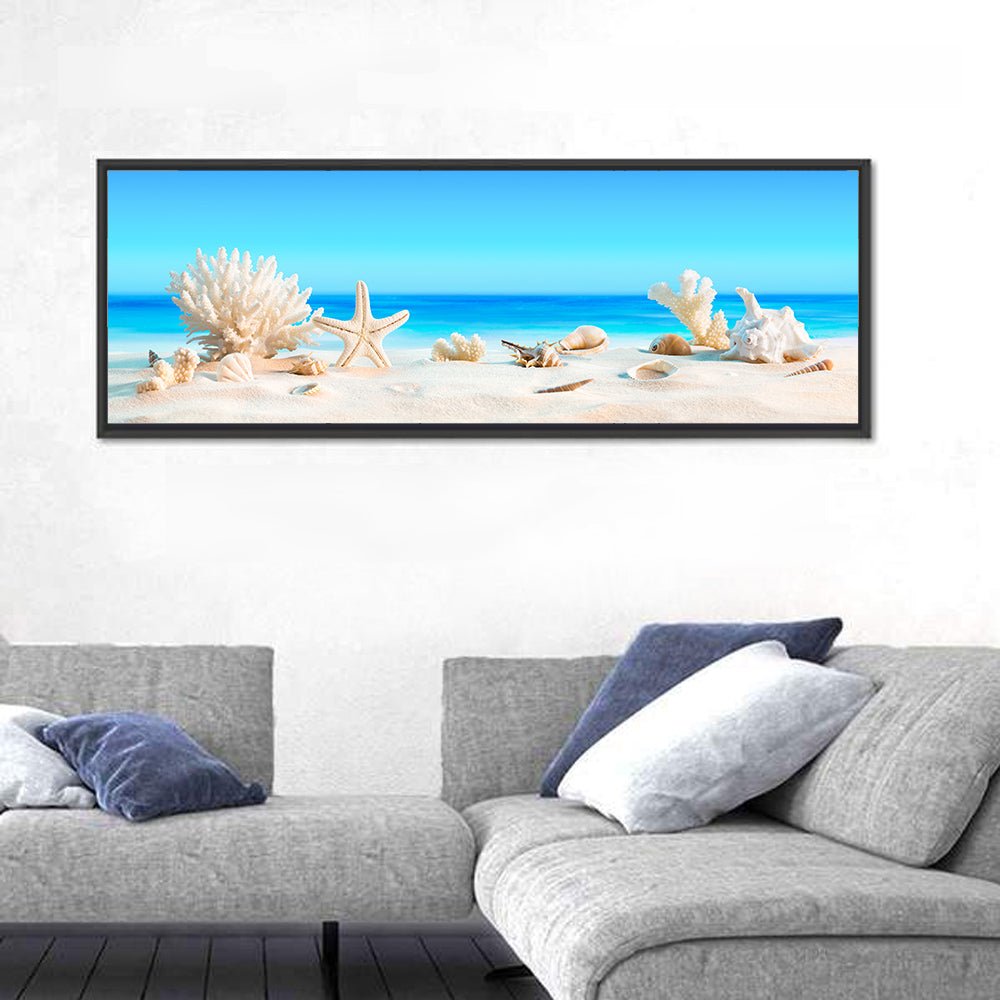 Seashells on Turquoise Shore Wall Art