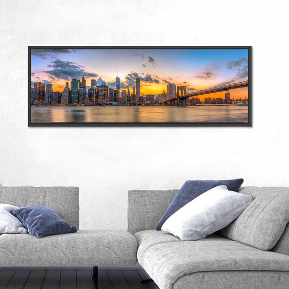 Manhattan Skyline with Brooklyn Bridge Wall Art