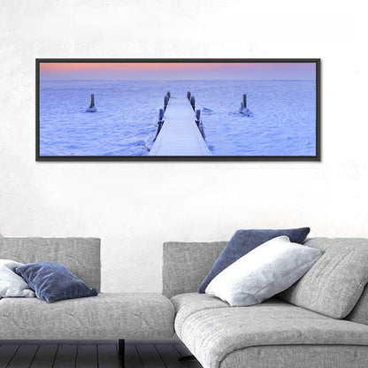 Frosted Jetty at Sunrise Wall Art