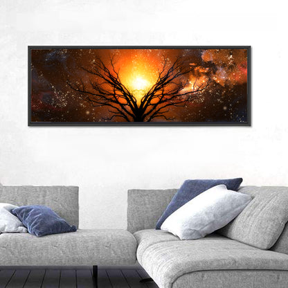 Haunted Tree Under Nebula Wall Art