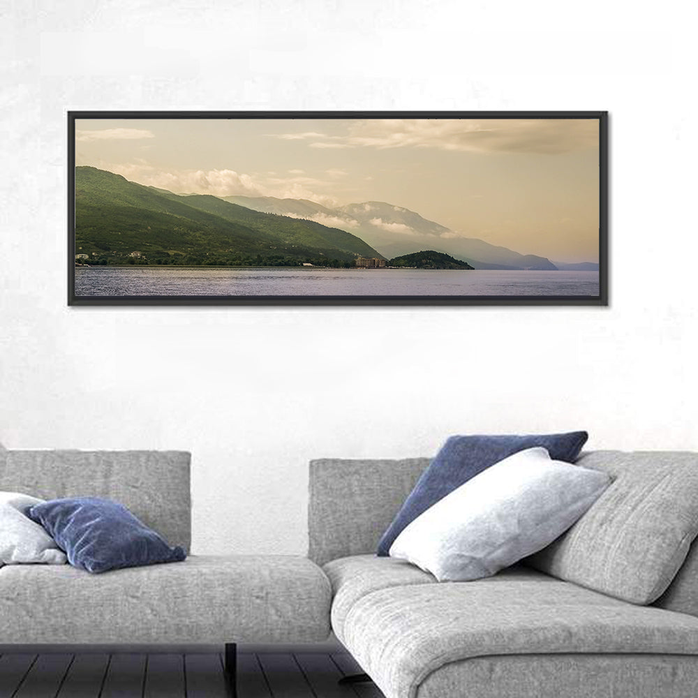 Ohrid Lakeshore Mountain View Wall Art