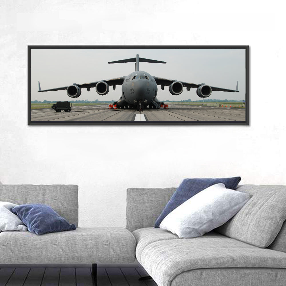 C-130 on Runway Wall Art
